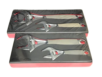 Snap On Tools NEW 4pc 6,8,10,12 Inch Wide Mouth Adjustable Foam Wrench Set SPAIN - Image 1 of 4