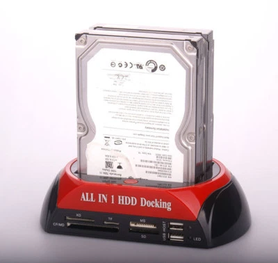 All in 1 Sata Hard Disk HDD Enclosure Docking Station 876C + eSata - Image 1 of 4