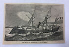 1864 magazine engraving~ The French Ironclad L'INVINCIBLE ~ iron clad