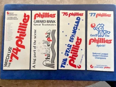 VTG Lot (4) Philadelphia Phillies Baseball Ticket Brochures/Schedules 1974-1977 - Image 1 of 4
