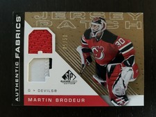 2007-08 UD SP Game Used Authentic Fabrics Jersey Patch Martin Brodeur #45/50