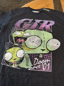 NWT HOT TOPIC INVADER ZIM GIR COLLAGE SHIRT WOMENS SZ M - Picture 1 of 4