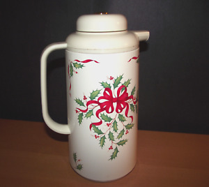 Lenox Holiday Thermos Thermal Carafe Beverage Dispenser