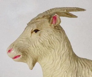 Billy Goat Celluloid Toy Christmas Putz Decoration Gray Japan Big Vintage #17 - Picture 1 of 9