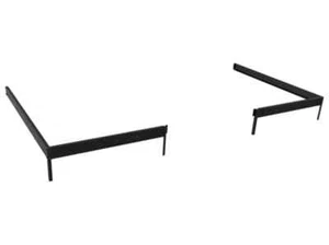 Stahlfundament für Halls Gewächshaus Qube Lean to 612 schwarz - Bild 1 von 1