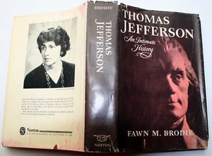 Fawn M. Brodie1974 1st prt hcdj THOMAS JEFFERSON: AN INTIMATE BIOGRAPHY - Imagen 1 de 7