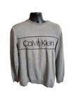 Calvin Klein Crewneck Logo Terry Sweatshirt Soft Touch Fleece Size Large
