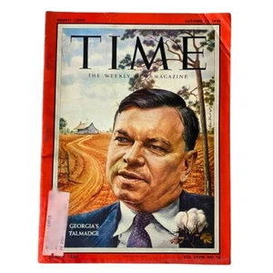VTG Time Magazine October 15, 1956 Vol 68 No. 16 Herman Talmadge - Picture 1 of 4