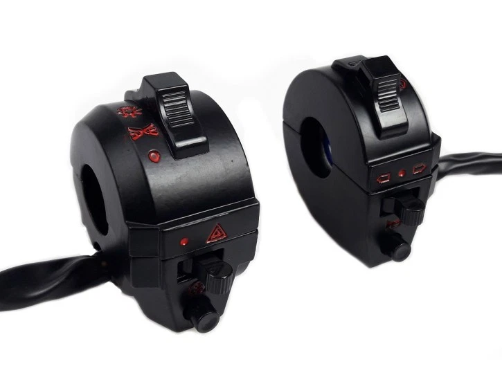 2x Lenker-Schalter Armaturen Handlebar Switches links und rechts Ø22mm Motorrad - Bild 1 von 4