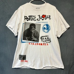 Poetic Justice Tupac Shirt Men XL Streetwear Hip Hop West Coast Rap Jada Pinkett - Picture 1 of 5