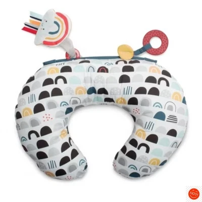 Подушка Boppy Tummy Time Prop - черно-белая радужная - Изображение 1 из 4