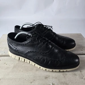 Zapatos Oxford con punta de ala Cole Haan ZeroGrand para hombre talla 10 de cuero negro C20720 - Imagen 1 de 14