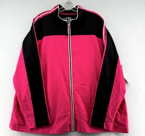 Chaqueta Made for Life para mujer 3X rosa negra cremallera completa ropa deportiva pista nueva con etiquetas - Imagen 1 de 6