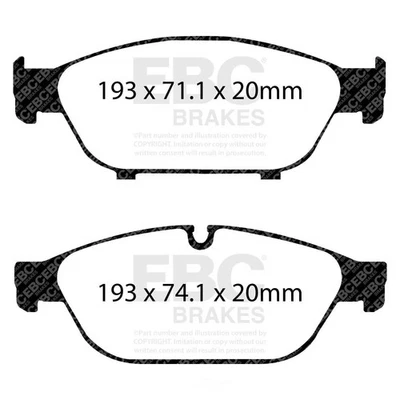 Disc Brake Pad Set fits 2012-2018 Audi A6 Quattro,A7 Quattro A8 Quattro  EBC BRA - Imagem 1 de 4