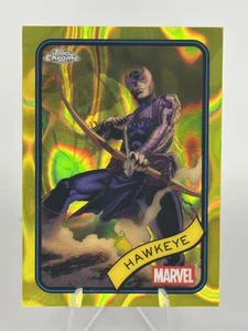 2025 Topps Chrome Marvel Hawkeye 133 Yellow Lava - Picture 1 of 2