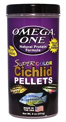 Omega One Super Color Sinking Cichlid Pellets Aquarium Fish Food, 4Mm