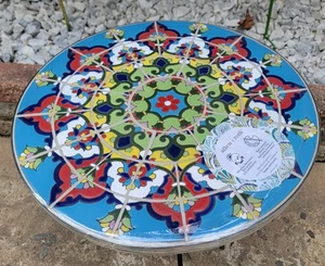 allen + roth outdoor Accent Table handcrafted mosaic tiles - Picture 1 of 17