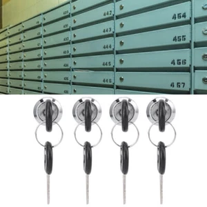 4 Set Cam Lock Zinc Alloy File Cabinet Mailbox Drawer Slidding Door Safety Locks - Picture 1 of 12