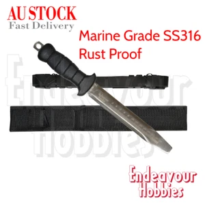 Abalone Tool Marine 316 Stainless Steel Diving Spearfishing Dive Knife Au Stock - Picture 1 of 4
