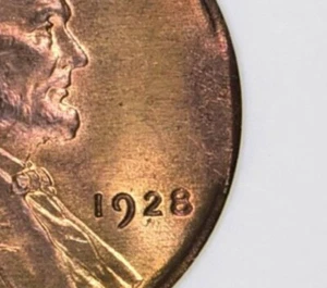 1928 P ANACS MS66 RB Lincoln Cent High Grade Clip Planchet Error Gem Red Brown - Picture 1 of 7