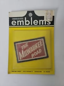 NOS VINTAGE Railroad Co Toppa Ricamata Sigillata - La Milwaukee Road Railway - Foto 1 di 2