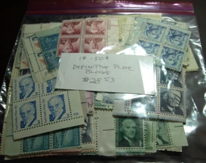 1 TO 50 CENT DEFINITIVE PLATE BLOCKS WITH FACE VALUE OF $28.53 MINT NEVER HINGED - Picture 1 of 2