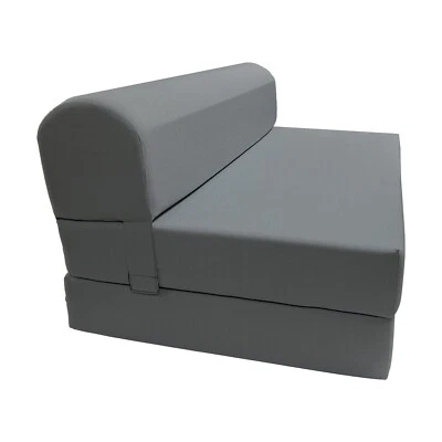 Gray Sleeper Chair Folding Foam Beds, Portable Studio Guest Bed 6 x48x 72 - Image 1 of 4