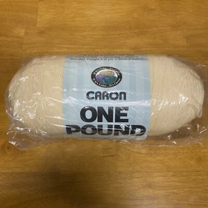 1 SKEIN ~ CARON ONE POUND YARN ~ cream-589 - Picture 1 of 3