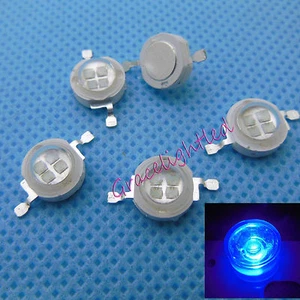 5PCS 5W High Power Blue LED Emitter Bead 460-465nm 6-7V 700mA Build-in 4chips - Picture 1 of 2