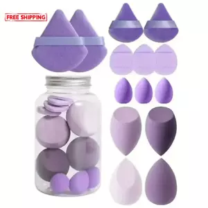 12/14Pcs Makeup Sponge Cosmetic Puff Foundation Sponges Blender Beauty Egg Powde - Picture 1 of 19