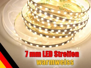 1 Meter LED Beleuchtung warmweiß 100cm nur 7mm schmal für Häuser, Waggons, RC - Picture 1 of 2