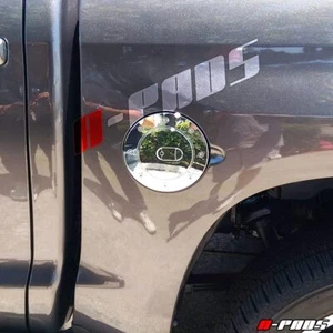 FOR 2020 2021 TOYOTA TUNDRA CHROME GAS CAP COVER BY STICK ON OVER - Picture 1 of 3
