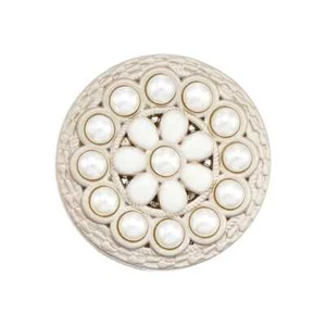 5PCS Pearl Enamel Metal Buttons DIY Crafts, Clothing Decoration, Sewing 23mm - Picture 1 of 7