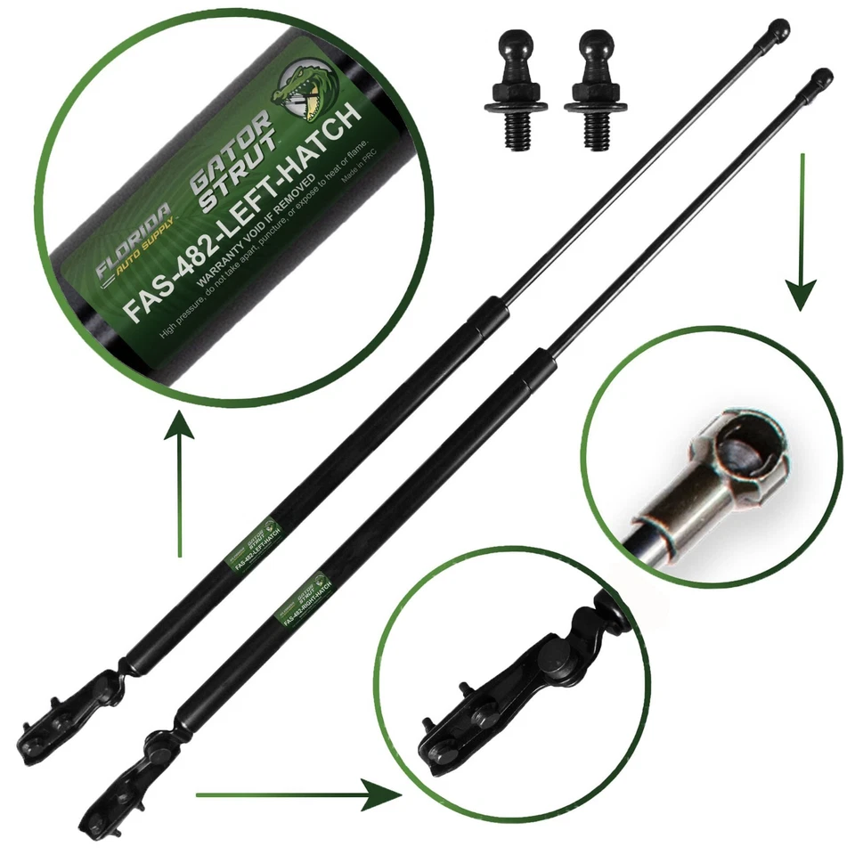 Dos soportes de elevación de puerta levadiza trasera FAS-482-2 para Subaru Forester 1998-2002 Foto 1 de 4