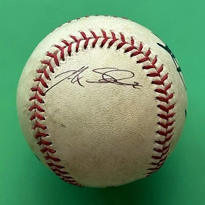 Max Scherzer Diamondbacks Signed Game Used Ball (Mark Grace & Mascot Baxter) - Image 1 of 4