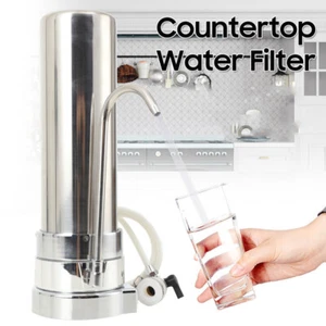 Filtro acqua da banco per rubinetto lavello sistema filtro acqua acciaio inox - Foto 1 di 10