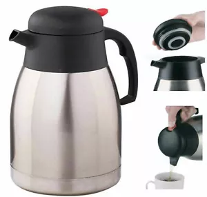 New Stainless Steel Double Wall 1.5 L Jug Vacuum Thermos Flask Teapot Coffee - Picture 1 of 3