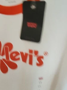 Camiseta Levis Recortada para Mujer 3X Grande Blanca Mangas Cortas - Imagen 1 de 6