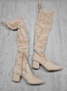 A New Day Women's Greta Tall Dress Boots Size 6.5 Beige - Picture 1 of 11