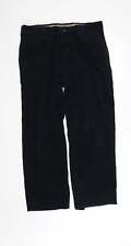 Farah Womens Black Cotton Trousers Size 38 L30 in Regular Zip