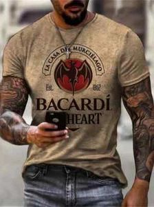 Men's Bat Graphic T-shirt Comfy 3D Print Slightly Stretch Crew Neck Short Sleeve - Bild 1 von 6