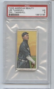 1909 T206 American Beauty Lee Tannehill Chicago Americans PSA 3