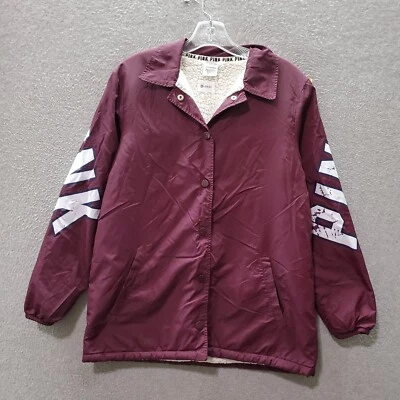 PINK Women Jacket XS Purple Snap Logo Sherpa Lined Pocket Victoria's Secret READ - Image 1 of 4