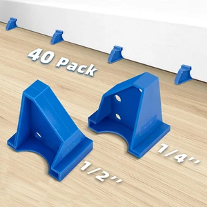Upgraded 40 Pack Flooring Spacers Laminate Flooring Installation Kit with 1/4” & - Picture 1 of 7