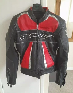 Wolf Leather Motorcycle Jacket Size Uk 40 Good Condition - Picture 1 of 6