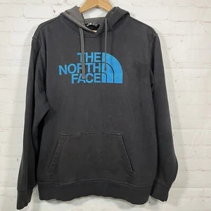 The North Face Dome Logo Sweatshirt Mens Size Large Black Hoodie Pullover - Picture 1 of 7