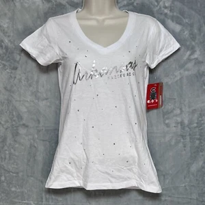 Arkansas Razorbacks Colosseum Sz S V-Neck Tee NWT NOS White Free Shipping - Picture 1 of 13