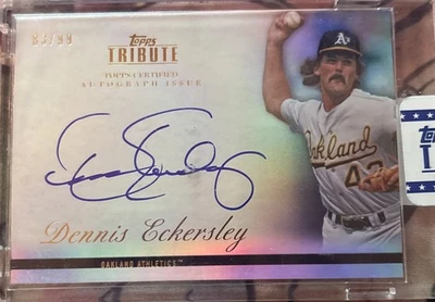 2012 Topps Tribute - Autographs Dennis Eckersley  /99 - Image 1 of 2
