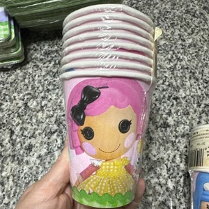 LALALOOPSY 1 PACK 8ct PAPER PARTY CUPS 9oz NEW, HOT OR COLD, MADE IN USA - Picture 1 of 3