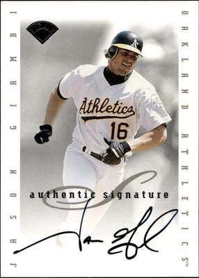 Serie Leaf Signature 1996 Jason Giambi serie extendida autógrafos #sin estrenar Foto 1 de 4